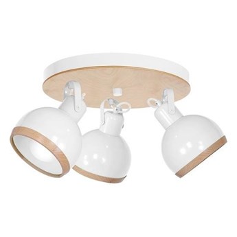 Lampa sufitowa nowoczesna plafon kula OVAL III biały śr. 35cm