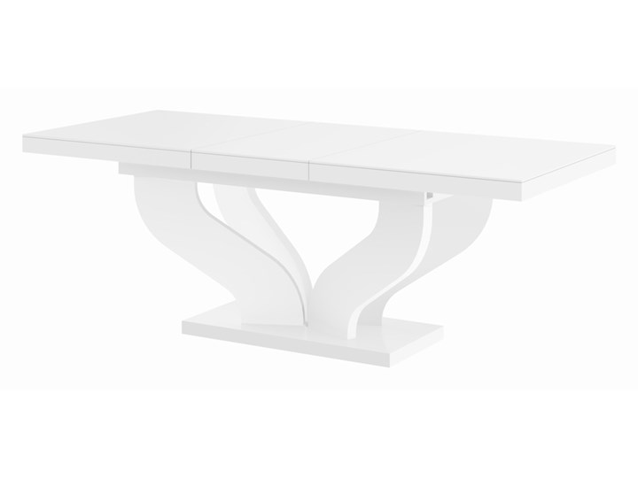 Rozkładany stół jadalniany w wysokim połysku Viva Tworzywo sztuczne Kolor Biały Rozkładanie Rozkładane