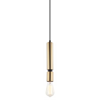 TORLA lampa wisząca 1 x 40W E27 złota prosta minimalistyczna tuba ITALUX PEN-5041-1-BKBR