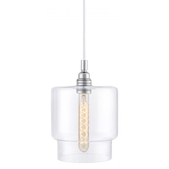 LONGIS IV lampa wisząca 1 X 25W LED E27 transparent / chrom / biały  KASPA 10551109