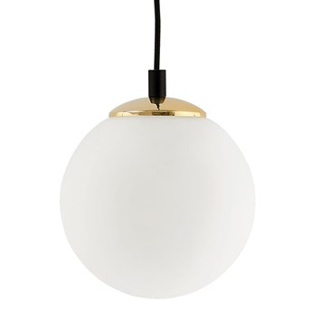 BLER 1 lampa wisząca 1 x 25W LED E27 (czarny / złoty / biały) design kula biała prosta nowoczesna KASPA 11041105