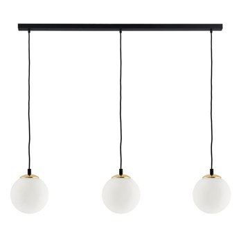BLER 3 lampa wisząca 3 x 25W LED E27 (czarny / złoty / biały) design kula biała prosta nowoczesna żyrandol KASPA 11031305