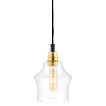 LONGIS II GOLD lampa wisząca 1 x 25W LED E27 (czarny / złoty / transparent) KASPA 10872105