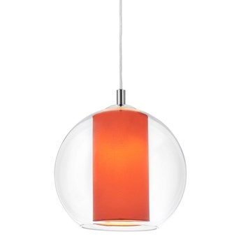 MERIDA S lampa wisząca 1 x 8W LED E27 (chrom / transparent / koral) transparentny szklany klosz design KASPA 10408111