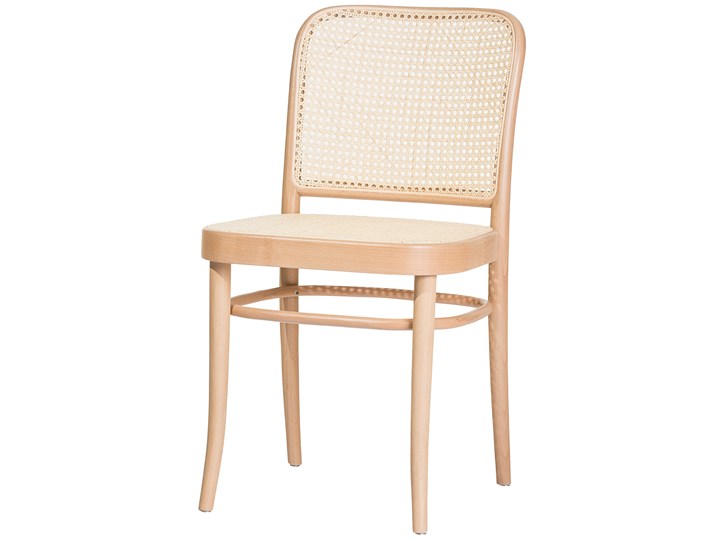 Krzesło 811 Natural z ratanową plecionką Cane, TON Szerokość 45 cm Wysokość 80 cm Drewno Rattan Płyta MDF Tradycyjne Wysokość 46 cm Głębokość 53 cm Styl Nowoczesny Tkanina Głębokość 41 cm Styl Klasyczny