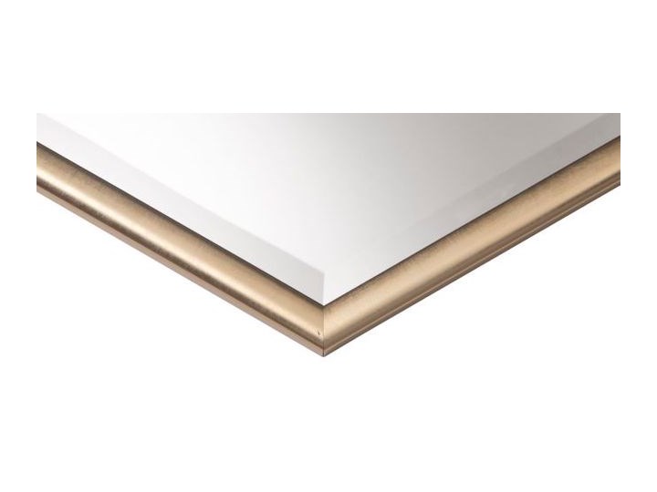 LUSTRO FREZOWANE DREWNIANE SZEŚCIOKĄTNE W ZŁOTEJ RAMIE WYBIERZ ROZMIAR " OCTAGON LONG GOLD" 55x85x2,5 Ścienne Lustro z ramą Nieregularne Pomieszczenie Salon