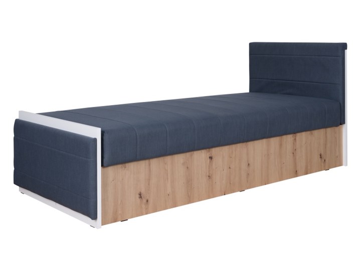 SELSEY Łóżko Caspe grafitowe Płyta MDF Rozmiar materaca 90x200 cm Tkanina Kategoria Łóżka dla dzieci