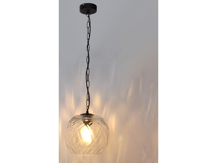 Lampa szklana wisząca MARILLA W-KM 8011/1 TR+BK Metal Lampa z kloszem Kategoria Lampy wiszące Szkło Kolor Szary