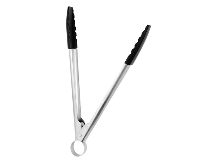 szczypce do patelni z powłoką nieprzywierającą, stal nierdzewna/silikon, 24 cm kod: LU-00033702 Szczypce do grilla Kolor Czarny