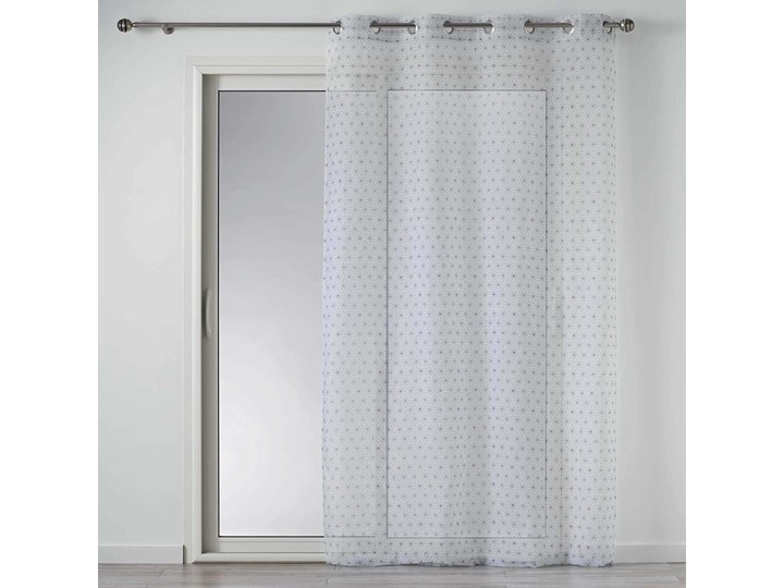 Firana do salonu na przelotkach CONSTELLINE szara, 140 x 240 cm