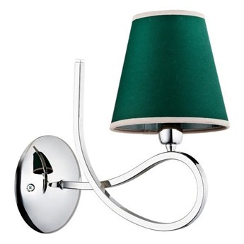 Nowoczesna lampa ścienna WILLMA I chrom/zielony śr. 28cm