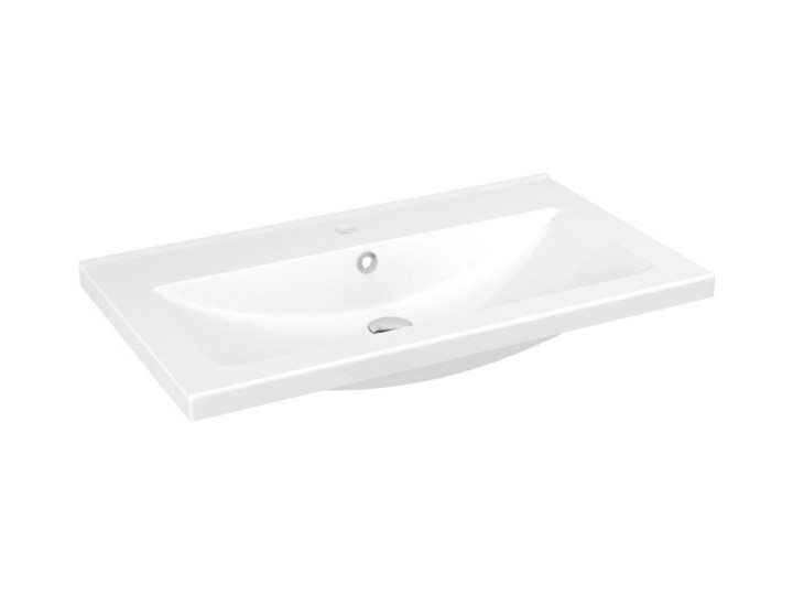 Umywalka ceramiczna GoodHome Nira 81 cm z syfonem Ceramika Prostokątne Kategoria Umywalki