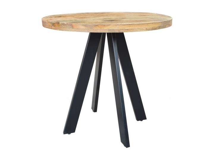 Stół Iron Craft 80 cm okrągły Mango 39400 Metal Drewno Rozkładanie