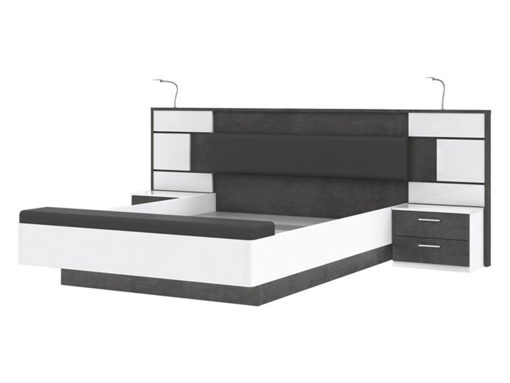 Łóżko FARRA + szafki nocne 4S1K FRRL1163
