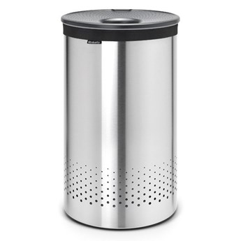 Brabantia - Kosz na bieliznę - szara pokrywa z tworzywa - 60L - stal mat FPP