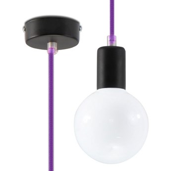 Sollux - Lampa wisząca Edison - fioletowa