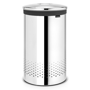 Brabantia - Kosz na bieliznę - pokrywa ze stali polerowanej - 60L - stal polerowana