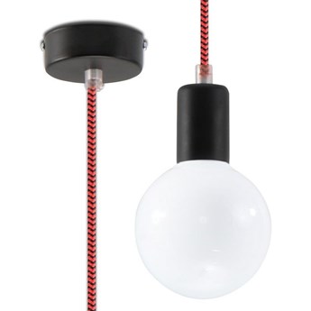 Sollux - Lampa wisząca Edison - czarno-czerwona
