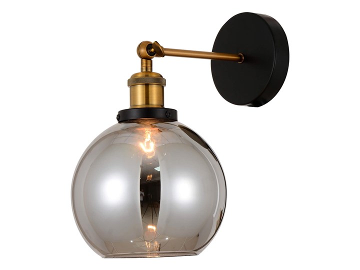 LAMPA ŚCIENNA KINKIET LOFT ZAGALLO Szkło Kinkiet z abażurem Metal Kinkiet z kloszem Styl Industrialny