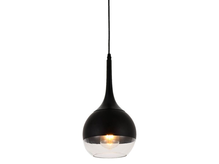 NOWOCZESNA LAMPA WISZĄCA CZARNA FRUDO Metal Szkło Lampa z kloszem Ilość źródeł światła 1 źródło Styl Nowoczesny