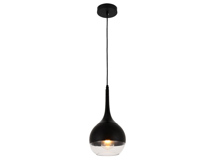 NOWOCZESNA LAMPA WISZĄCA CZARNA FRUDO Lampa z kloszem Szkło Metal Ilość źródeł światła 1 źródło