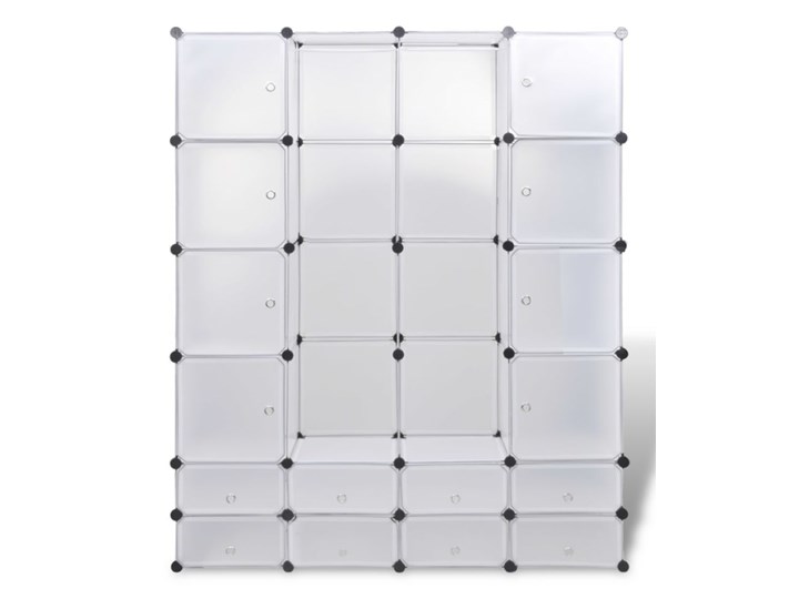 vidaXL Szafa modułowa z 18 przegrodami, biała, 37 x 146 x 180,5 cm Szerokość 146 cm Metal Tworzywo sztuczne Głębokość 37 cm Plastik Stal Pomieszczenie Pokój przedszkolaka Pomieszczenie Sypialnia