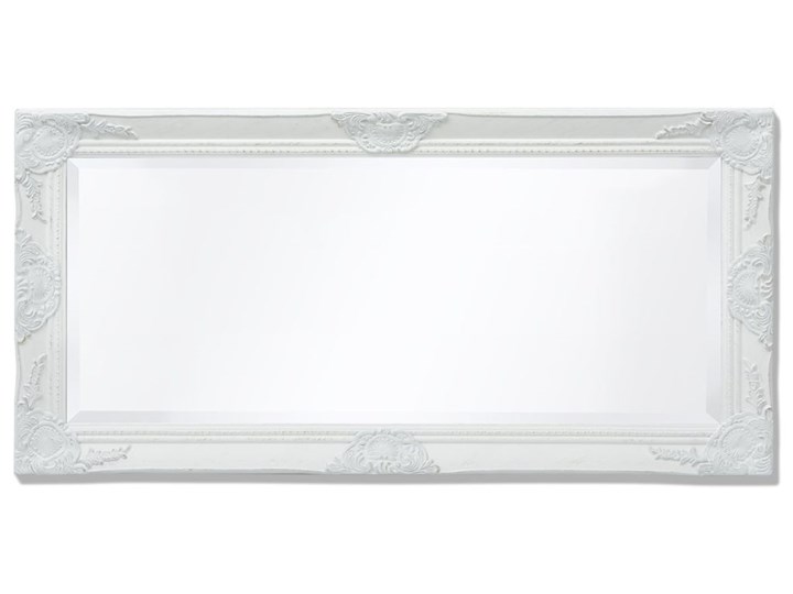 vidaXL Lustro ścienne w stylu barokowym, 100x50 cm, białe Prostokątne Pomieszczenie Sypialnia Lustro z ramą Kategoria Lustra