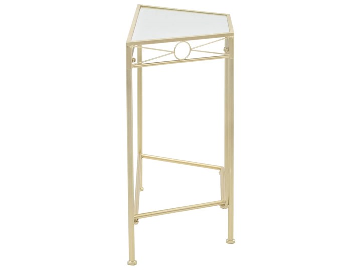 vidaXL Stolik boczny w stylu vintage, metalowy, 87 x 34 x 73 cm, złoty