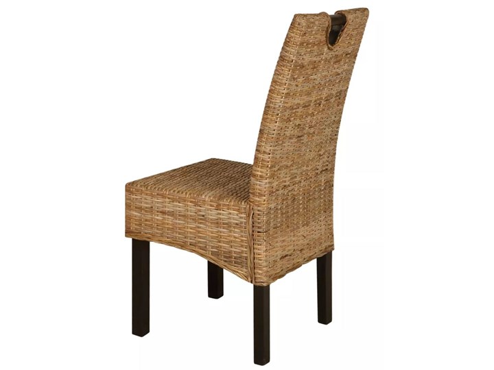 vidaXL Krzesła do jadalni, 6 szt., rattan Kubu i drewno mango