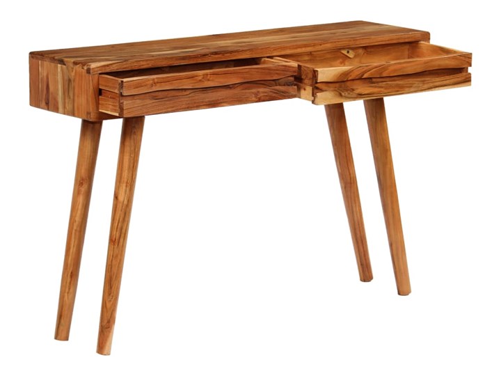 vidaXL Konsola z drewna akacjowego, żłobione szuflady, 118x30x80 cm Kategoria Konsole Głębokość 30 cm Z szufladą Szerokość 118 cm Drewno Styl Vintage