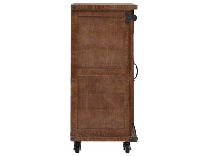 vidaXL Szafka z litego drewna jodłowego, 64 x 33,5 x 75 cm, brązowa Drewno Styl Klasyczny Styl Rustykalny