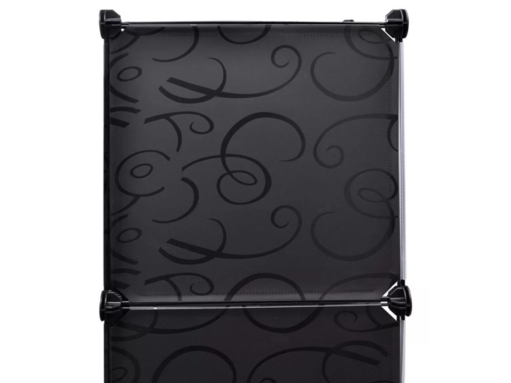 vidaXL Szafa modułowa z 9 przegrodami, 37x115x150 cm, czarno-biała Stal Głębokość 37 cm Metal Tworzywo sztuczne Plastik Szerokość 115 cm Kolor Biały