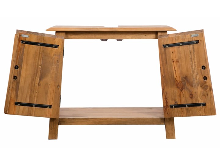vidaXL Szafka łazienkowa pod umywalkę, drewno sosnowe, 70x32x63 cm Szafki Rodzaj frontu Drzwiczki Szerokość 70 cm Głębokość 32 cm Stojące Kategoria Szafki stojące