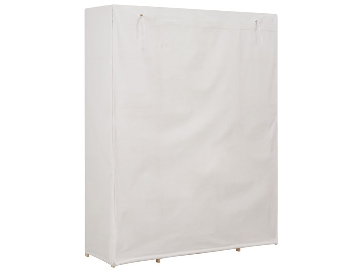 vidaXL Szafa, biała, 135 x 40 x 170 cm, materiałowa