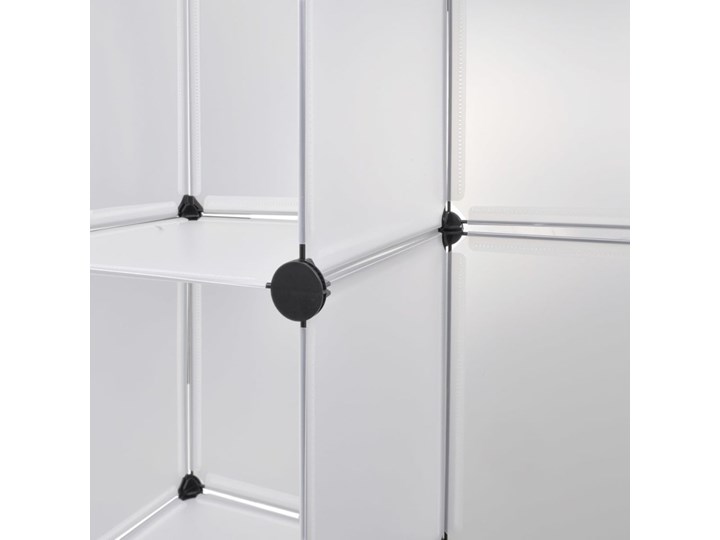 vidaXL Szafa modułowa z 18 przegrodami, biała, 37 x 146 x 180,5 cm Stal Tworzywo sztuczne Głębokość 37 cm Metal Plastik Szerokość 146 cm Kolor Biały