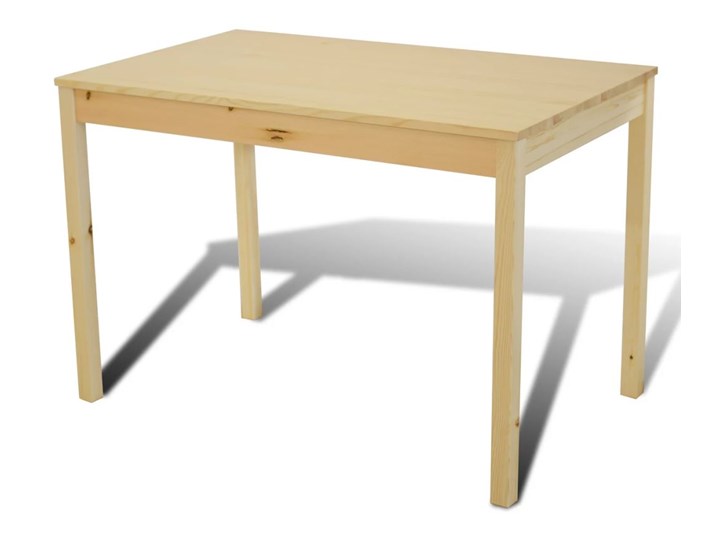vidaXL Drewniany zestaw jadalniany stół z 4 krzesłami, naturalny