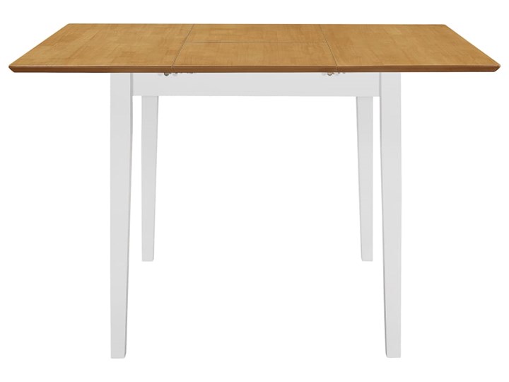 vidaXL Rozsuwany stół jadalniany, biały, (80-120) x 80 x 74 cm, MDF Płyta MDF Wysokość 80 cm Drewno Pomieszczenie Stoły do jadalni