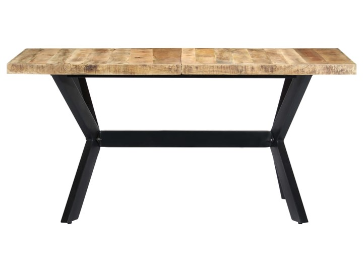 vidaXL Stół jadalniany, 140 x 70 x 75 cm, lite, surowe drewno mango Stal Kategoria Stoły kuchenne Metal Rozkładanie