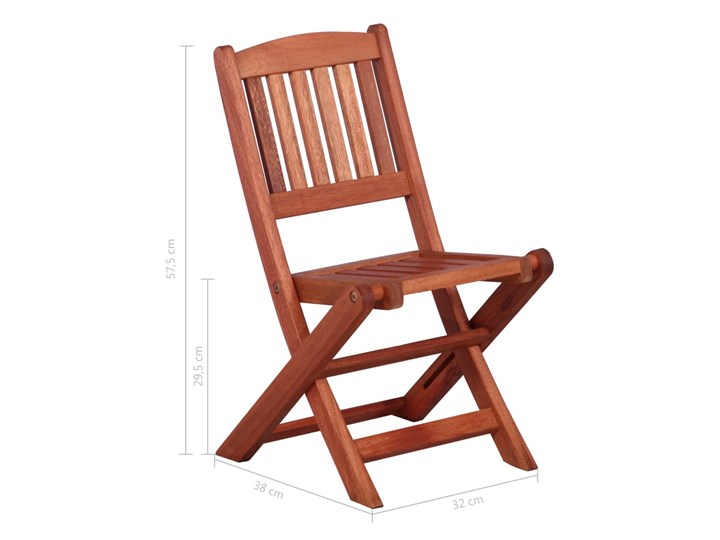 vidaXL 4-cz. zestaw mebli ogrodowych dla dzieci, drewno eukaliptusowe Stoły z krzesłami Zawartość zestawu Krzesła
