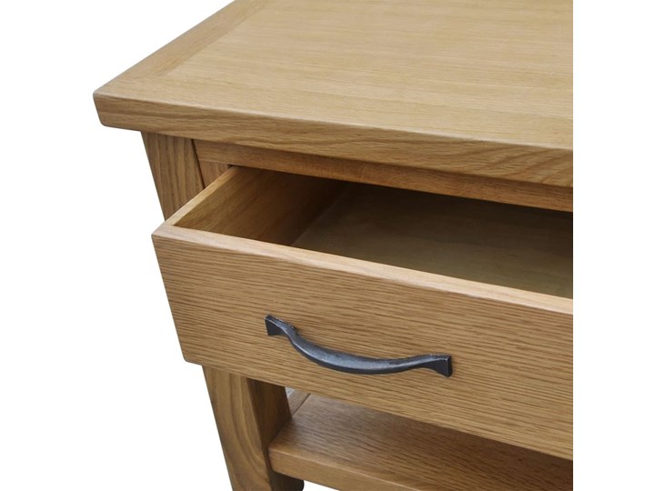 vidaXL Stolik kawowy, 88 x 53 x 45 cm, lite drewno dębowe Styl Rustykalny