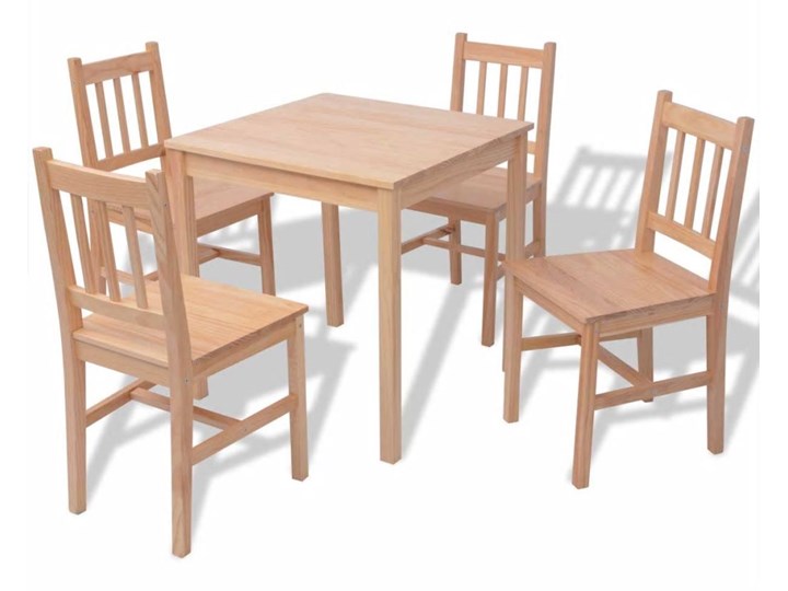 vidaXL Zestaw mebli do jadalni 5 elementów drewno sosnowe Liczba krzeseł 4 krzesła