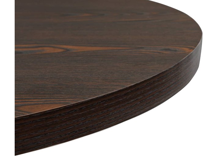vidaXL Stolik bistro z MDF, stalowa podstawa, 80x75 cm, ciemny jesion Średnica 80 cm Drewno Płyta MDF Pomieszczenie Stoły do jadalni