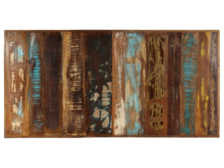 vidaXL Stół jadalniany, 160 x 80 x 75 cm, lite drewno z odzysku Metal Rozkładanie Sosna Stal Pomieszczenie Stoły do kuchni
