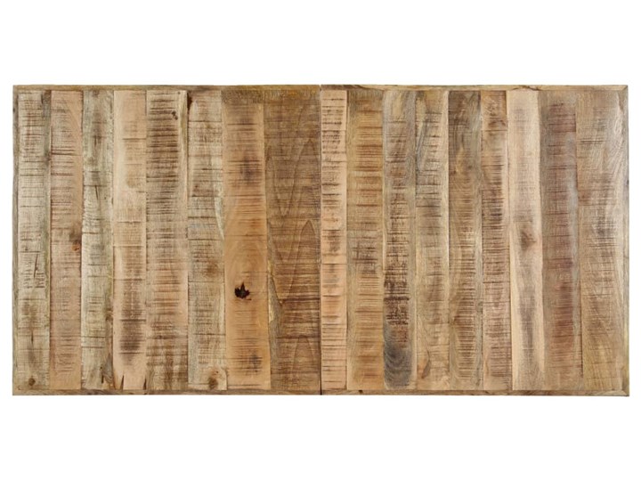 vidaXL Stół jadalniany, 140 x 70 x 75 cm, lite, surowe drewno mango Stal Metal Średnica