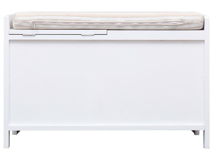 vidaXL Ławka do przedpokoju, biała, 70x33,5x45 cm, drewno paulownia Skrzynia Kolor Biały Materiał obicia Tkanina