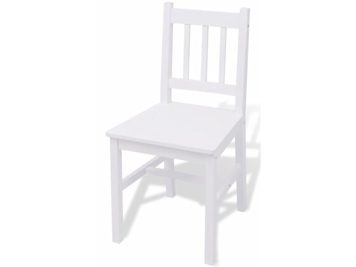 vidaXL Zestaw mebli do jadalni 5 elementów drewno sosnowe białe Liczba krzeseł 5 krzeseł Liczba krzeseł 4 krzesła