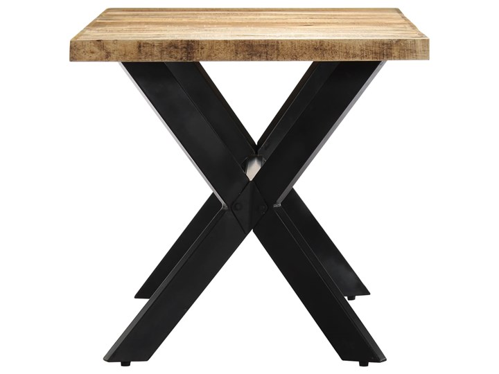 vidaXL Stół jadalniany, 140 x 70 x 75 cm, lite, surowe drewno mango Metal Stal Kształt blatu Prostokątny