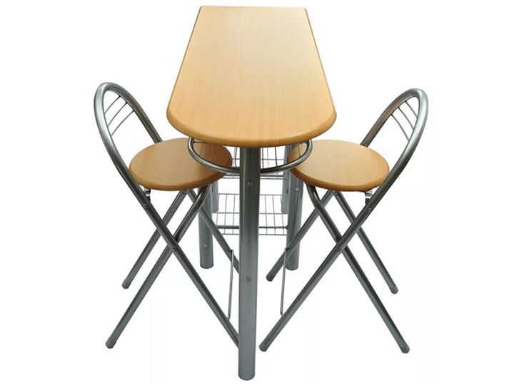 vidaXL Zestaw do baru lub kuchni, stół i krzesła, drewno