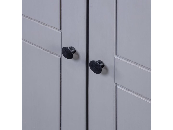 vidaXL Szafa trzydrzwiowa, szara, 118x50x171,5 cm, sosna, seria Panama Głębokość 50 cm Typ Gotowa Drewno Szerokość 118 cm Ilość drzwi Trzydrzwiowe