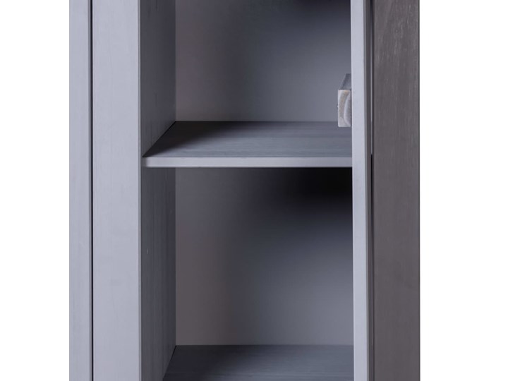vidaXL Szafa trzydrzwiowa, szara, 118x50x171,5 cm, sosna, seria Panama Głębokość 50 cm Szerokość 118 cm Drewno Pomieszczenie Garderoba Kolor Szary